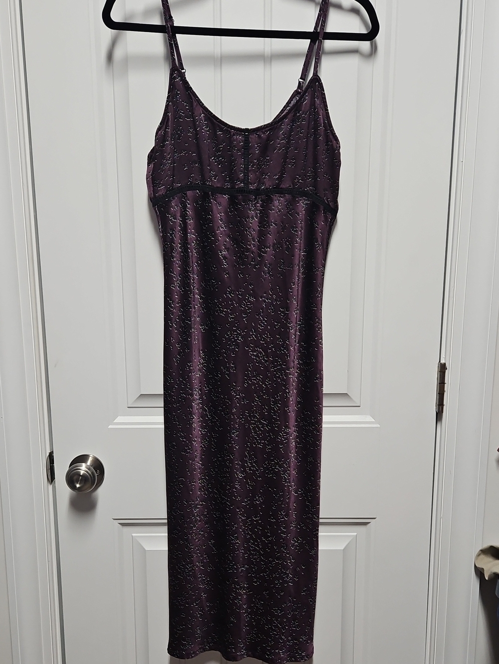 Shyanne Plum Leopard Lingerie Midi Slip Dress